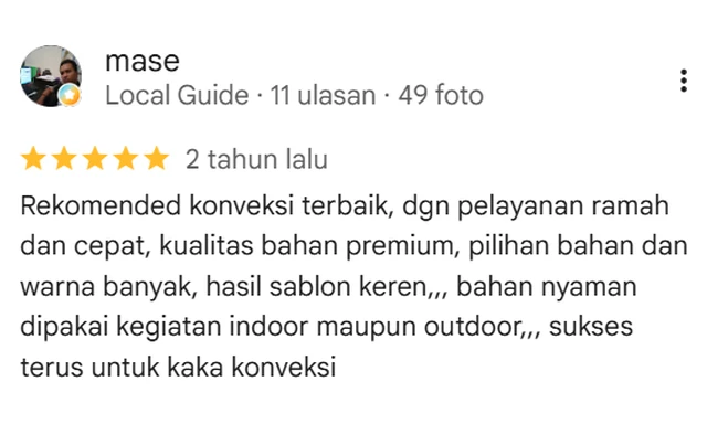 Ulasan Google pelanggan 2